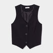 Veston sans manches noir femme