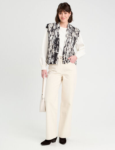 Gilet matelassé sans manches noir femme