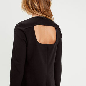 robe evasee dos ouvert noir femme Robe évasée dos ouvert noir femme