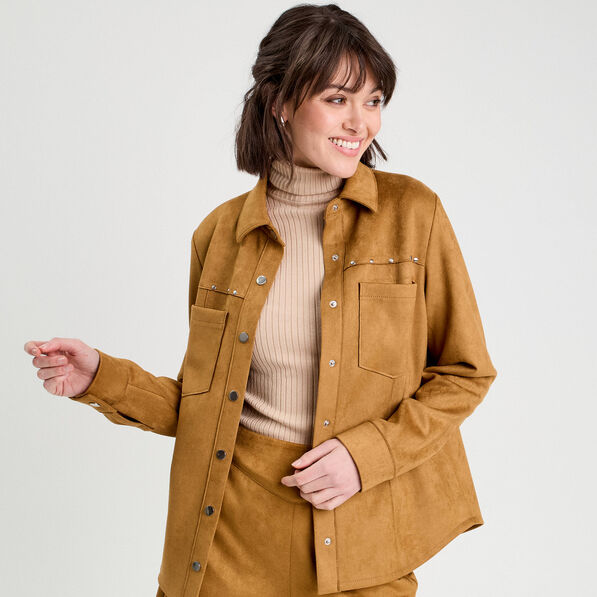 surchemise suedine camel femme Surchemise suédine camel femme