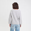 Pull avec col en V gris foncé femme