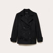 Caban col tailleur manches longues noir femme