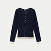 Doudou col rond manches longues bleu marine femme