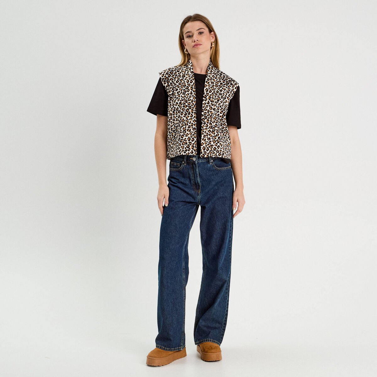 Gilet sans manches matelassé blanc femme