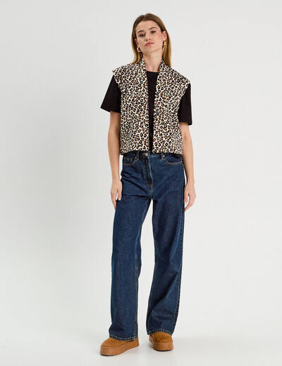 Gilet sans manches matelassé blanc femme