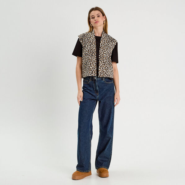 Gilet sans manches matelassé blanc femme