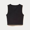 D&eacute;bardeur col rond activewear noir femme