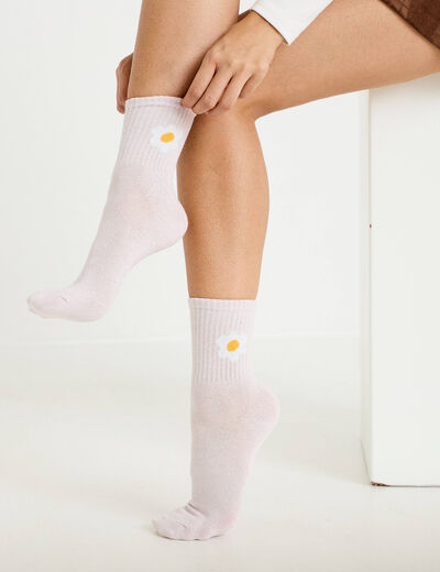 Chaussettes rose clair femme