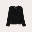 Blouse p&eacute;plum dentelle noir femme