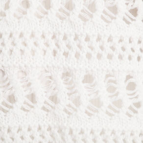 Gilet manches 3/4 ajouré blanc femme
