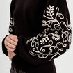 Pull avec broderie noir femme