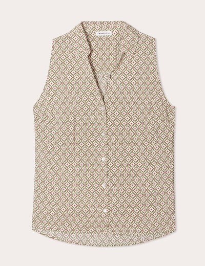 Blouse sans manches vert femme