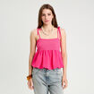 Blouse bretelles fines rose vif femme