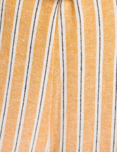 Combinaison pantalon bretelles avec lin jaune femme