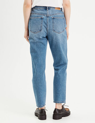 Jeans mom taille haute denim double stone femme
