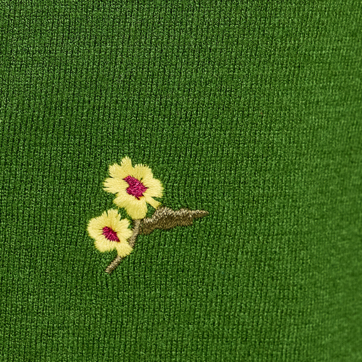 Gilet avec broderie vert femme