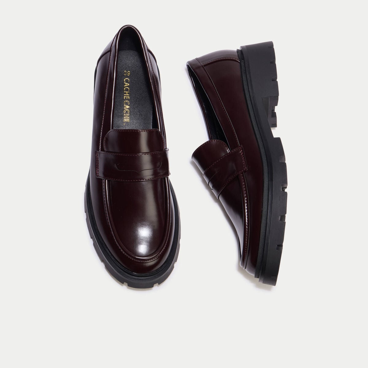Mocassins bordeaux femme