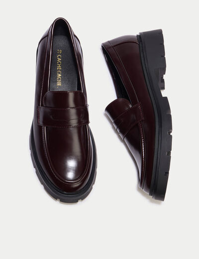 Mocassins bordeaux femme