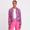 Veste teddy zippée orange femme