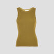 Pull d&eacute;bardeur c&ocirc;tel&eacute; vert olive femme