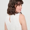 Top sans manches ecru femme