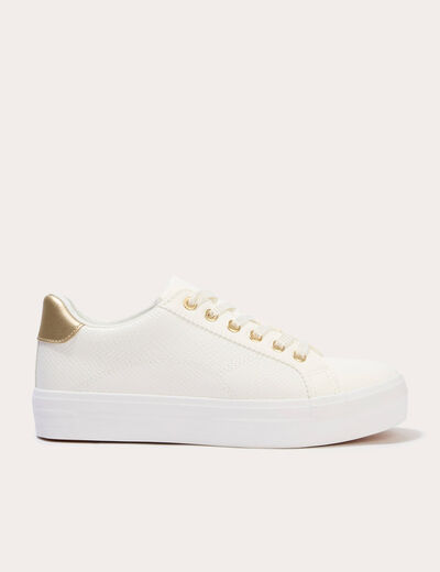 Basket ecru femme