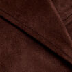 Trench droit manches longues aspect daim marron chocolat femme