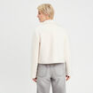 Veste droite boutonnée ecru femme