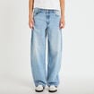 Jean coupe large denim triple stone femme