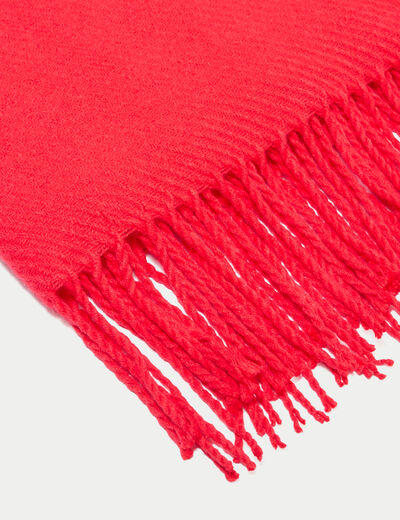 &Eacute;charpe &agrave; franges rouge femme