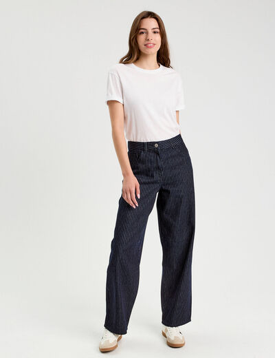Jeans barrel denim brut femme
