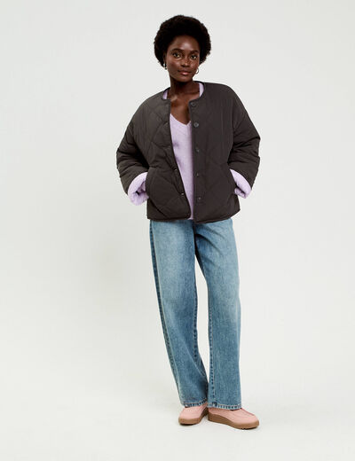 Veste matelass&eacute;e bleu marine femme