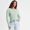 Pull col bateau vert pastel femme