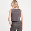 Veston sans manches gris clair femme