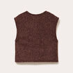 Gilet sans manches effet polaire marron clair femme