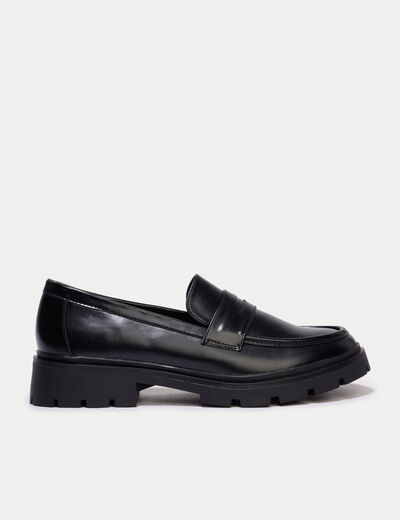 Mocassins noir femme