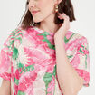 T-shirt manches courtes rose fushia femme