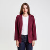 Veste blazer cintrée bordeaux femme