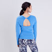Pull avec dos ouvert bleu femme