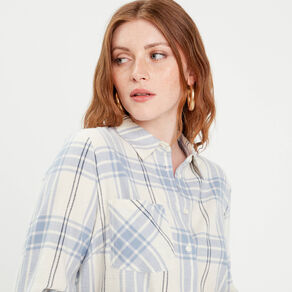 Chemise manches longues blanc femme
