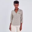 Blouse manches 3/4 vert kaki femme