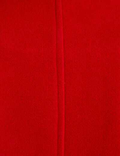 Veste chin&eacute;e col montant manches longues rouge femme