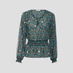 Blouse manches longues noir femme