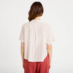 Chemise droite courte col classique blanc femme