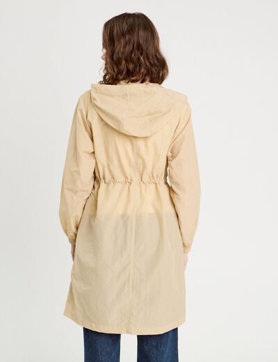 Parka déperlante 2-en-1 avec pochette vert kaki femme