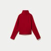 Caban court col montant rouge femme
