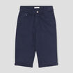Pantacourt bleu marine femme