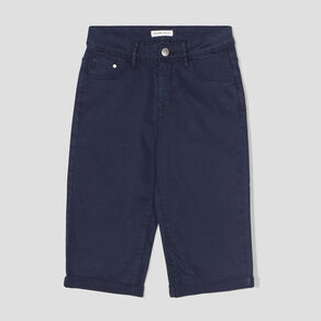 Pantacourt bleu marine femme
