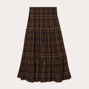jupe longue evasee marron fonce femme Jupe longue évasée marron foncé femme