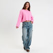 Pull cropped manches longues rose femme